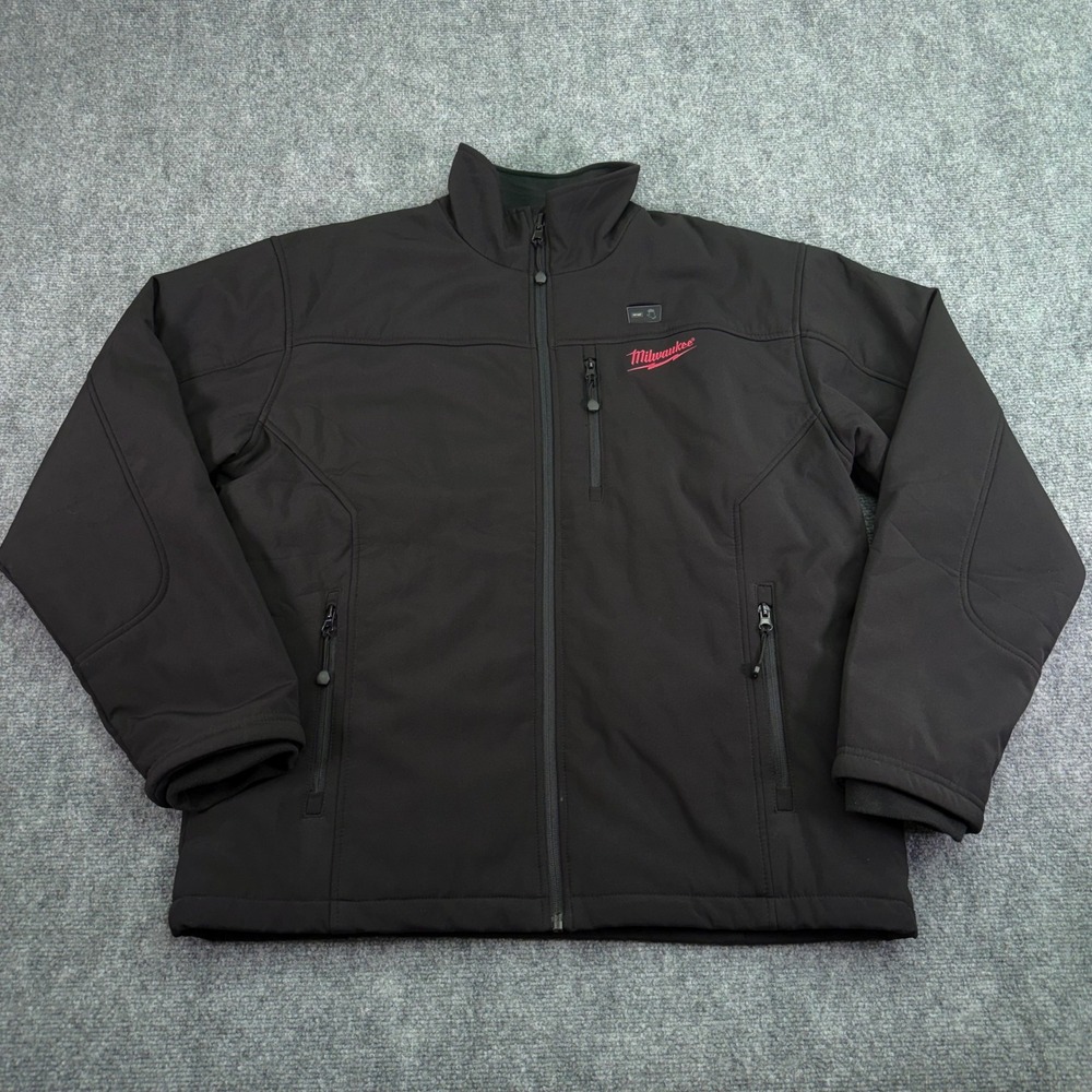 Milwaukee Jacket Mens Large Black M12 Heated Toughshell Softshell Work UNTESTED